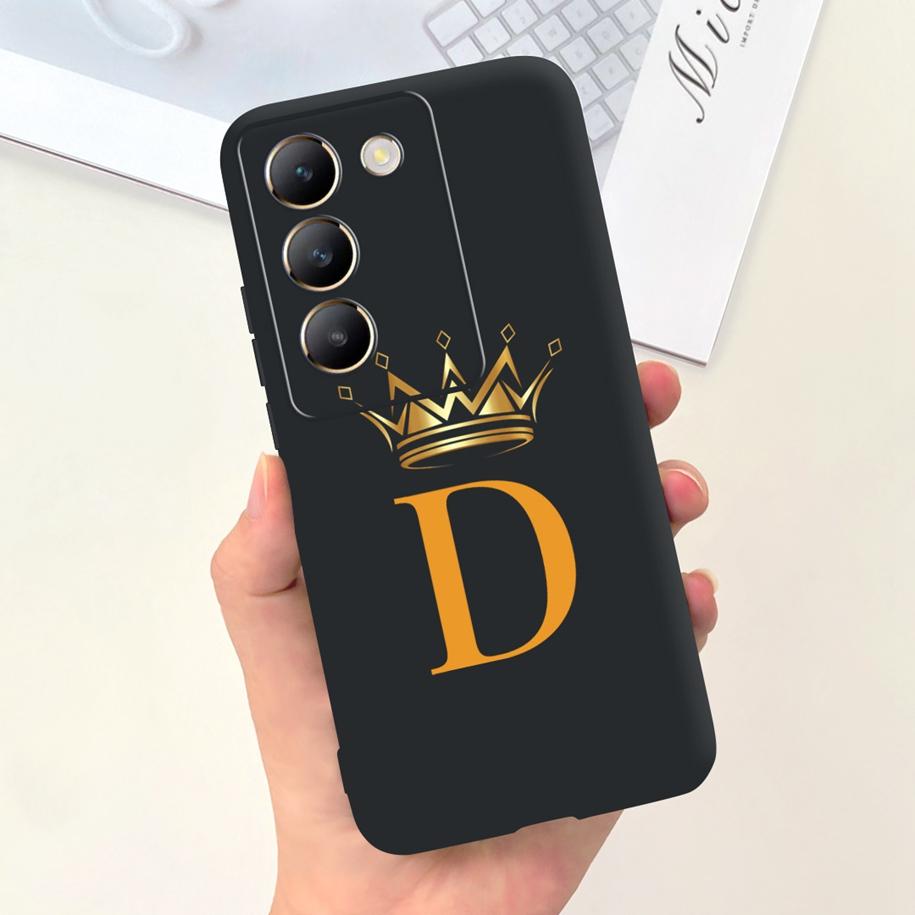 For Vivo Y100 5G Case V2327 Fashion A Z Letters Soft Phone Cases For Vivo Y 100 V30 Lite 5G V40 SE Cover Vivo T3 5G V2334 Fundas