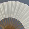Cotton Linen Cloth Folding Hand Fan Bamboo Frame with Tassel Mini Shell Fan Shell-Shaped Decoration Retro Handheld Fan