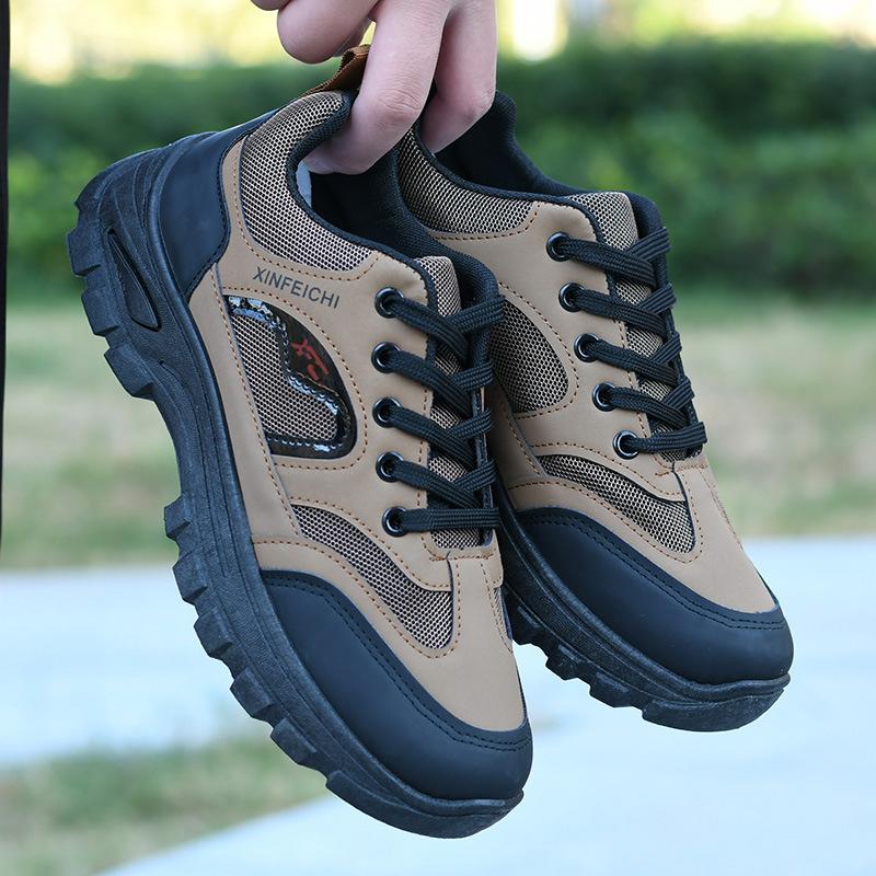 

Wild Hiking Shoes Men Casual Sport Sneakers Rubber Non Slip Outdoor Walking Trekking Shoes Comfortable Climbing Sneakers Male 39 кофейный