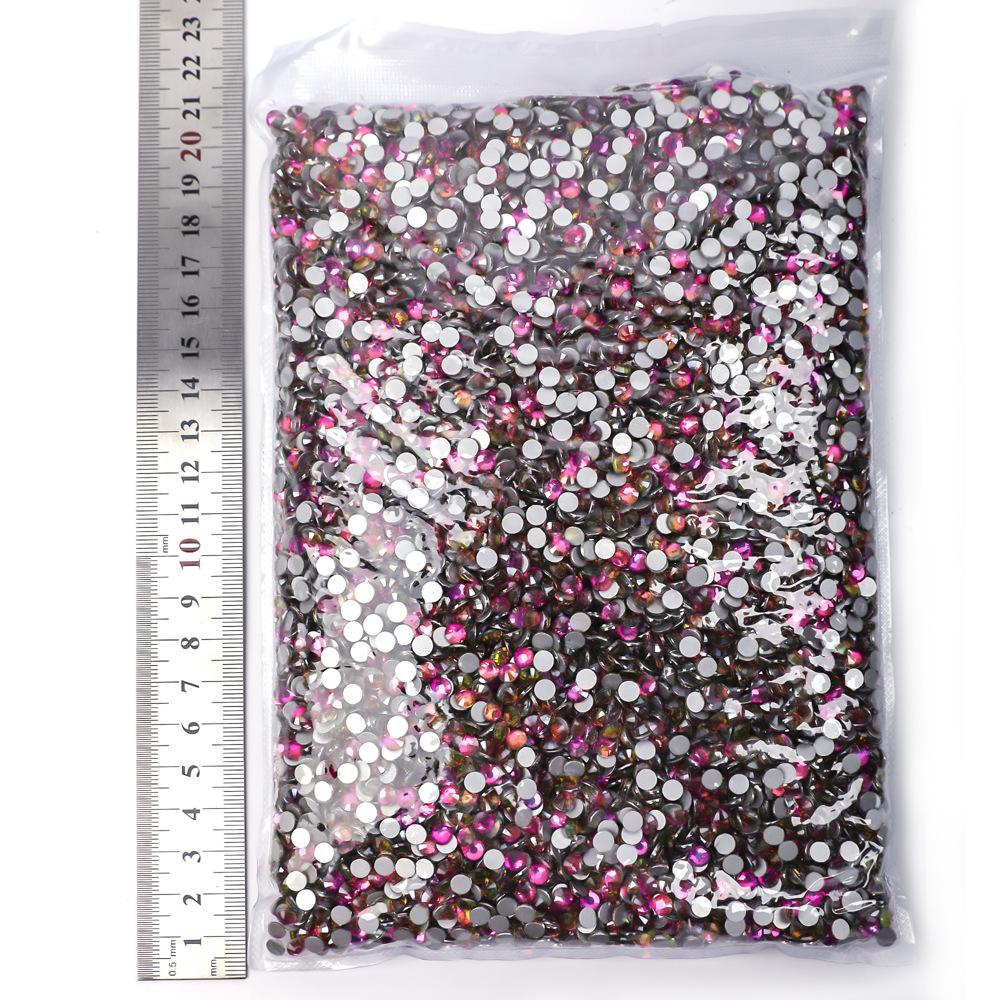 Weichen Big Bag Flat Bottom Diamond Color Plated Crystal Diamond Decorative Rhinestone Diy Nail Art Glass Jewelry Accessories