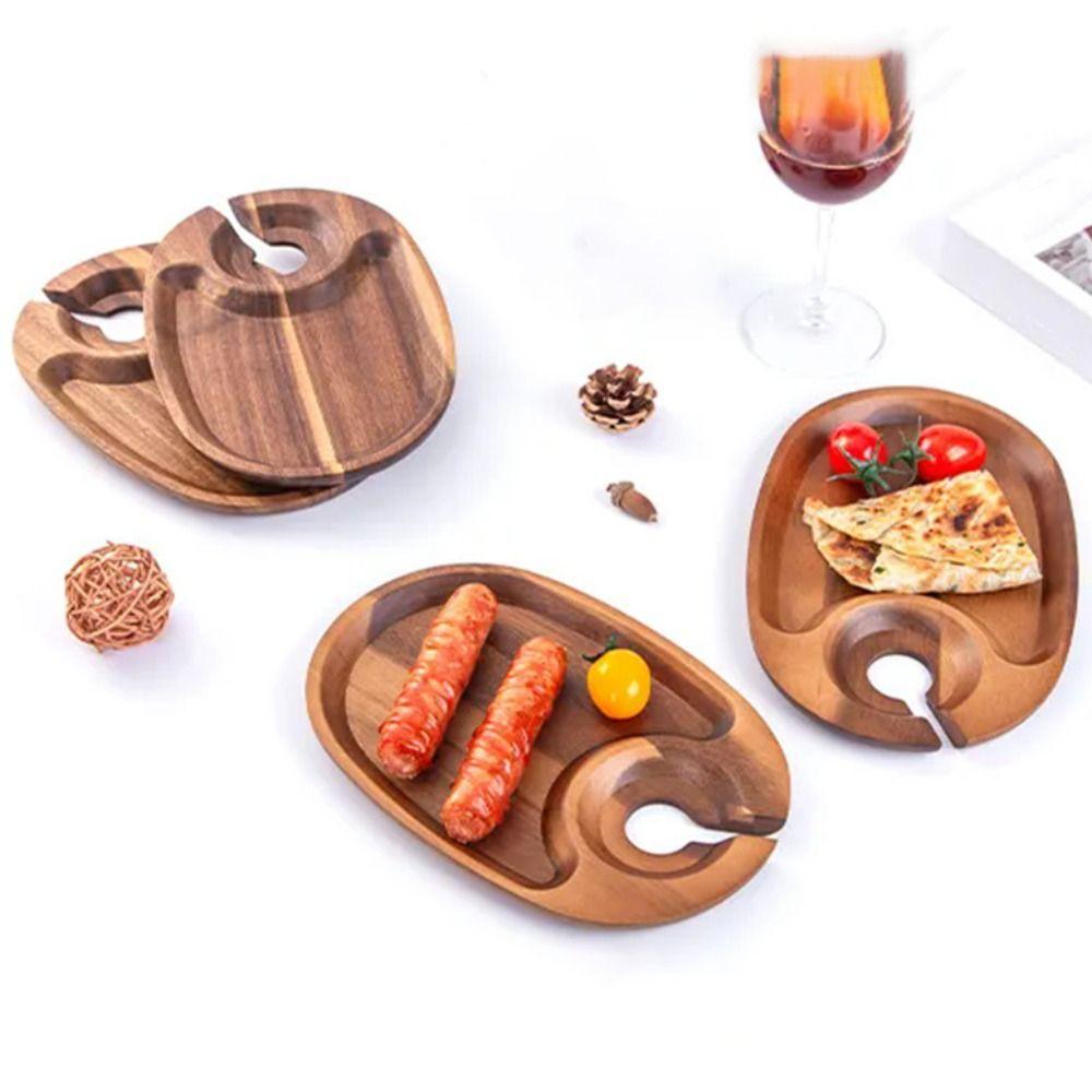 Smooth Surface Goblet Charcuterie Board Wooden Tall Glass Holder Serving Trays  Cheese