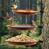 2/3Pcs Fence Birds Feeder Tray Weather-proof 2/3 Layers Outdoor Garden Yard Tree Mounted Birds Bath Outside Hanging Food Water Feeding Station