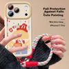 Full Coverage Lens iPhone 17 Pro Case with Lanyard High-end Skin-friendly Soft Creative Male and Female Anti-fall Hamburg Girl