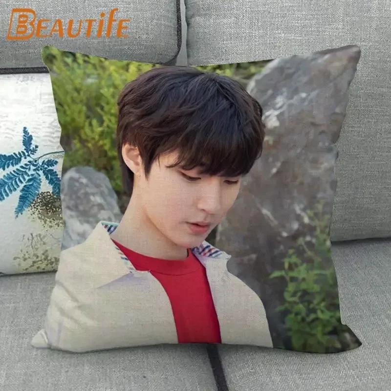 Custom Hwang In Yeop HOT KPOP Pillowcase 45X45cm Wedding Decorative Eco-Friendly Cotton Linen Fabric Pillow Case
