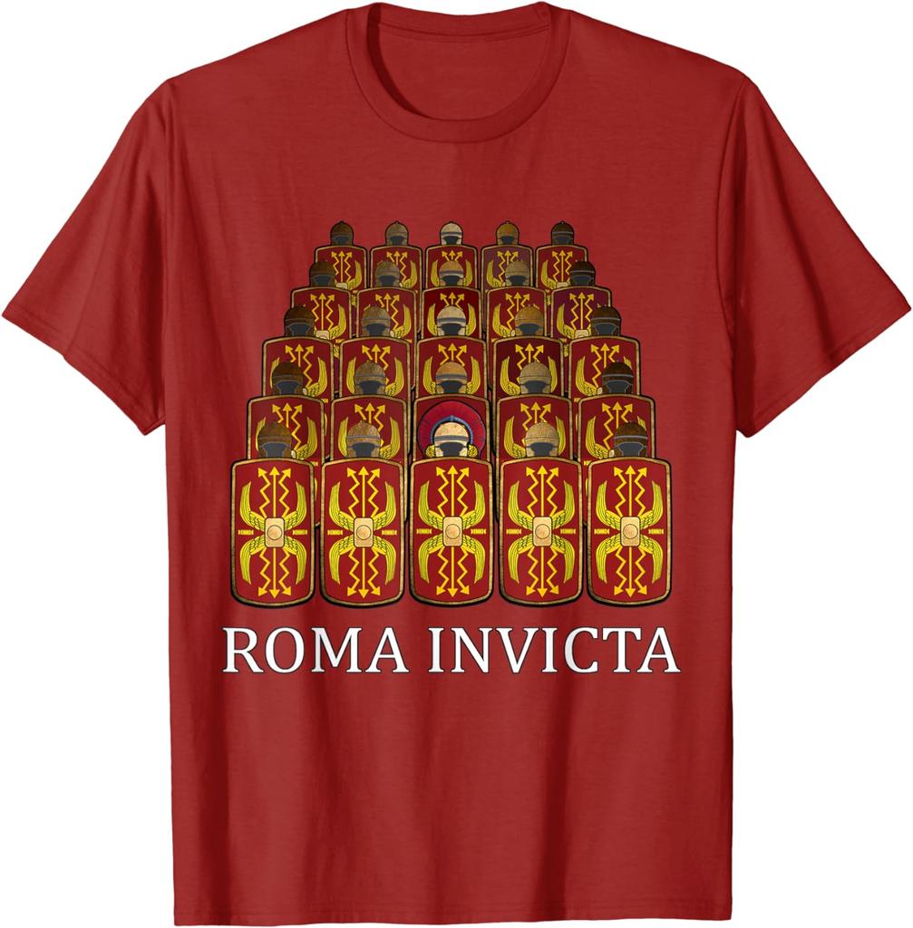 Roma Invicta Legions Marching Roman Legionaries TShirt Short Sleeve Casual Cotton Men TShirt