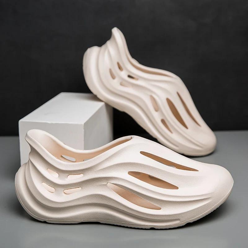 

Летние мужские тапочки, водонепроницаемые уличные сандалии, быстросохнущие пляжные тапочки, шлепанцы на платформе, удобная домашняя обувь для мужчин 40 хаки