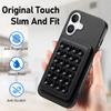 For iPhone 16 Plus Case Carbon Fiber Texture Leather Back Cover with Magnetic Detachable Suction Cup