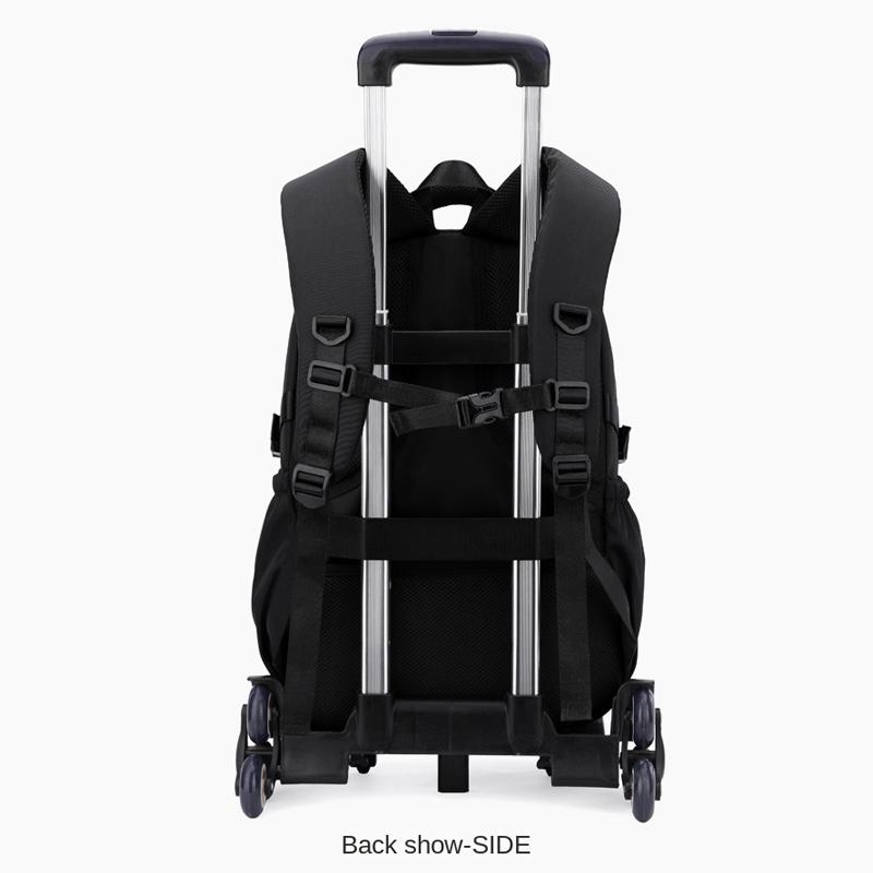 Kids School Backpack with Wheels Rolling Backpack for Boys Student Backpack 2/6 Wheels Trolley School Bags Children Book Bag
