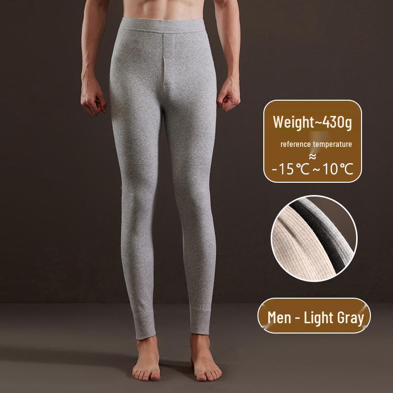 Men's and Women's High Waist Wool Cashmere Pants - Thick & Slim Fit for Winter Base Layer Wear