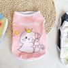 Cute Cartoon Print Dog Vest Thin Breathable Pet Clothes for Small Dogs And Cats Spring Summer Wear - Pet Dog Clothes