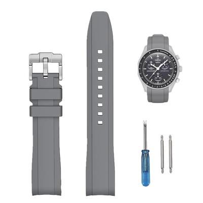 20mm Saat Kordonu ve Silikon Su Geçirmezliğe Sahip Kauçuk Saat Kordonu ve Ayar Aleti ve Yaylı Omega, Swatch, MoonSwatch, Omega, İçerir
