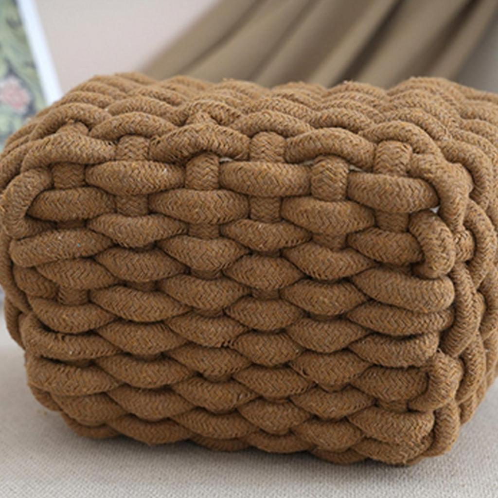 Geflochtener Aufbewahrungskorb Baumwollseil Moderner Organizer Kleiner geflochtener Korb Raumdeko Für Wohnzimmer Badezimmer Kinderzimmer Regal Schreibtisch
