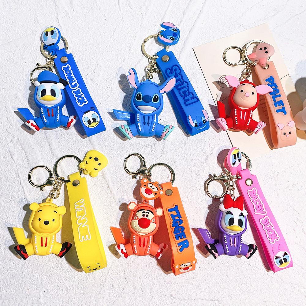 Adorable Mickey And Minnie Sweatshirt Keychain Cute Pvc Key Ring Birthday Gift