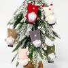 3 Pcs Mini Christmas Gnome Pendant Handmade Elf Gnome Figurine Faceless Rudolph Pendant  Party