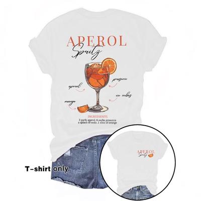 Damenmode T-Shirt mit Aufdruck Sommer Neu Kurzarmstil