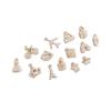 14K Gold-Filled Micro-Pave Zircon Small Charms: Girl's Business Trip Series - Handbag, Perfume, Dress, Crown DIY Pendant