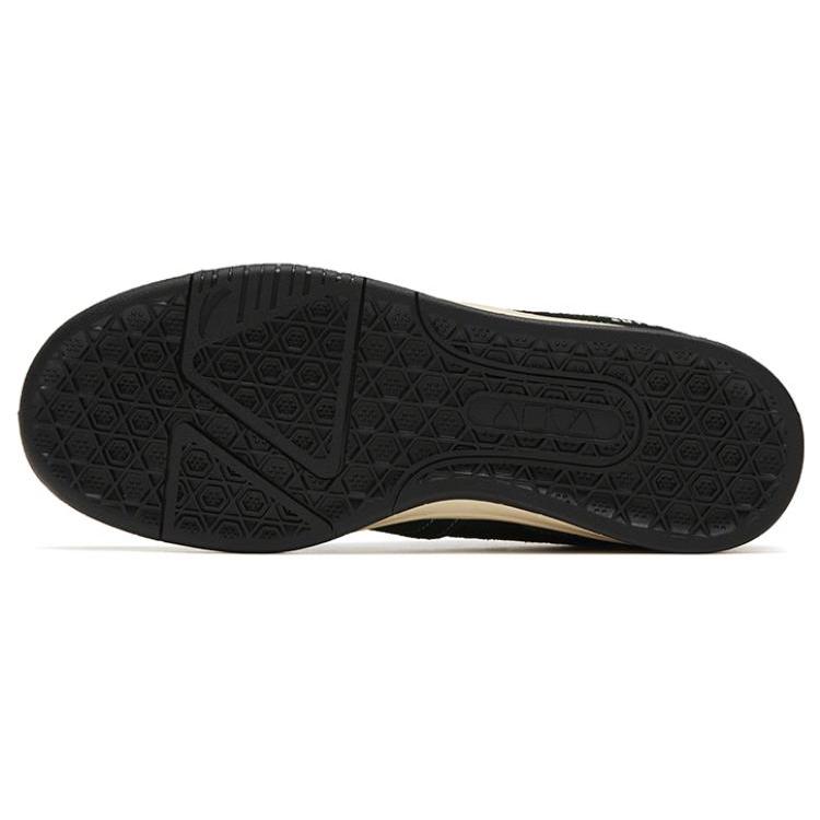 Anta Jie Ao Non slip Lightweight Low top Skateboard Shoes Women's Black White Green 122248090S-1