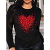 Women's Creative Printed Long-sleeved T-shirt, Breathable, Soft and Comfortable, Suitable for Casual Wear All Year Round