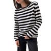 2025 Spring Retro Striped Women's Sweater: Classic European & American Style