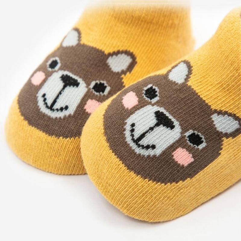 6Pairs/set Kids Baby Floor Socks For Boys Girls Cotton Soft Cartoon Newborn Short Sock Children Toddler Non-Slip Sock For Infant