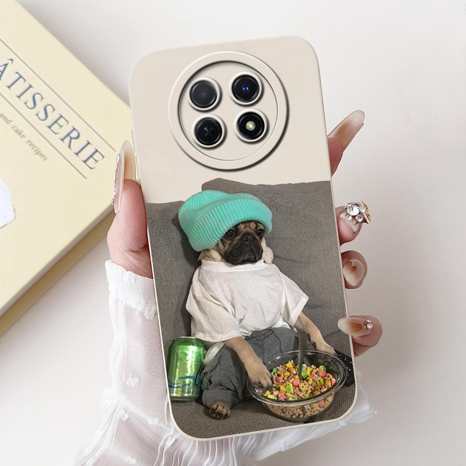 STG-LX1 Schutzhülle für Huawei Nova Y91 mit niedlichem Hunde-Cartoon-Motiv, weiche, stoßfeste Silikonhülle.