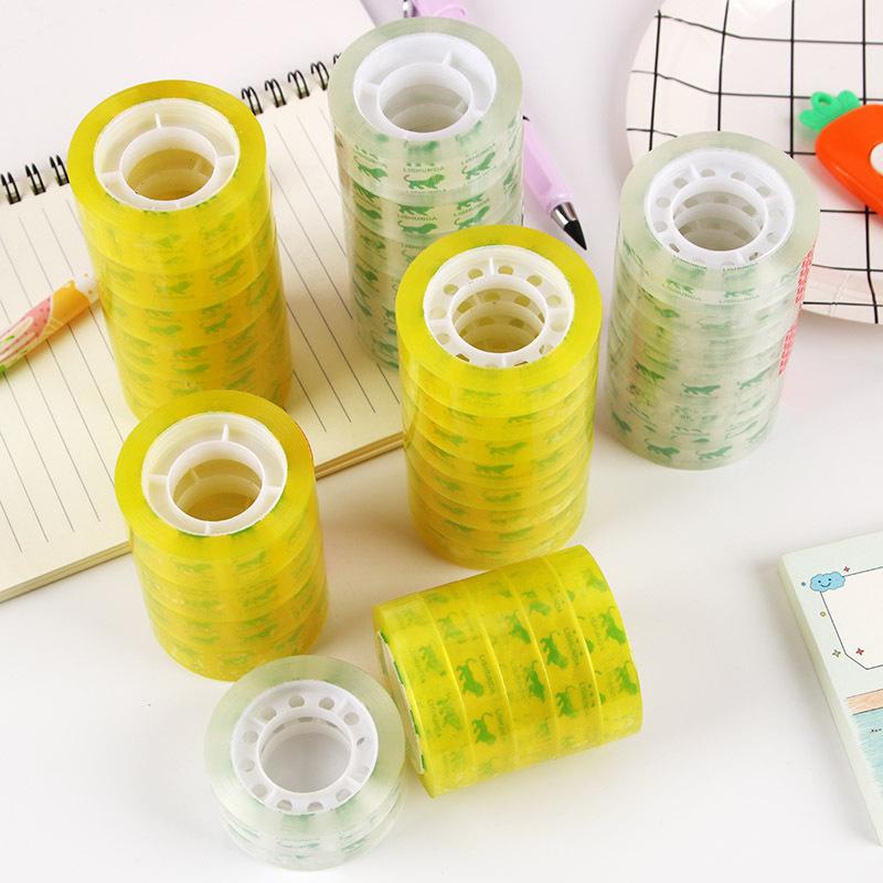 Transparent Student Stationery & Office Tape, 18mm x 30m, Small Packaging & Sealing Tape 18mm Wide Transparent White