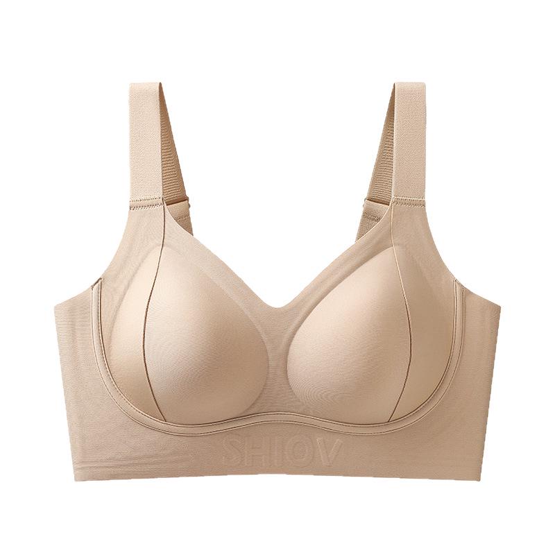 Bezešvá měkká podpůrná podprsenka proti povisání s želé zády pro ženy - Plus size