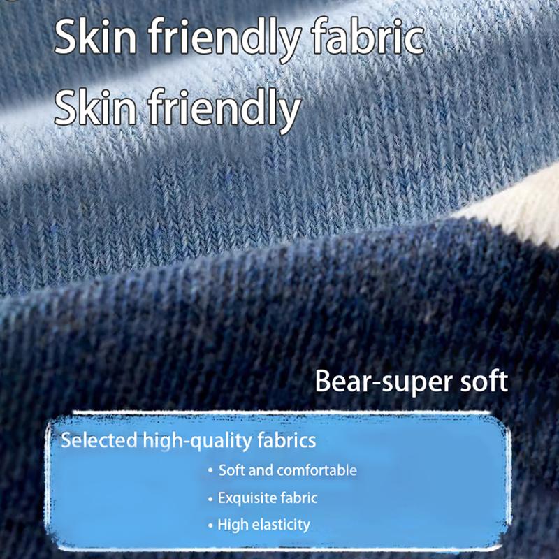 5Pairs Children's Warm Mid-tube Socks Peter Bear High-elastic Moisture Wicking and Breathable School Socks Funny Spring