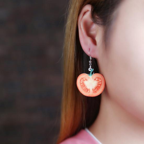 Sweet Fruit Watermelon Strawberry Dangle Women Ear Hook Earrings Party Jewelry