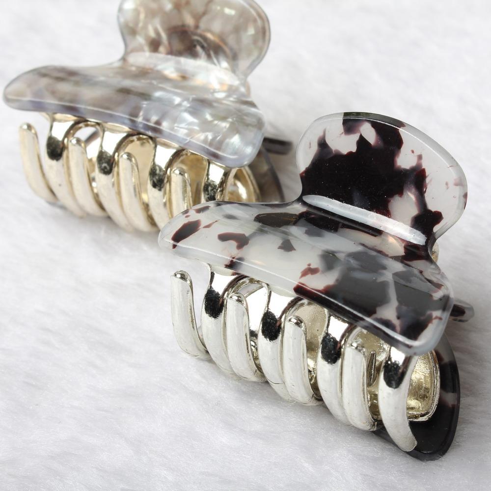 3pack Hair Clip Daisy Acrylic Plastic Small Hair Claw For Women Girls Fashion Gold Crab For Hair Tins Clamps Hair Accessories