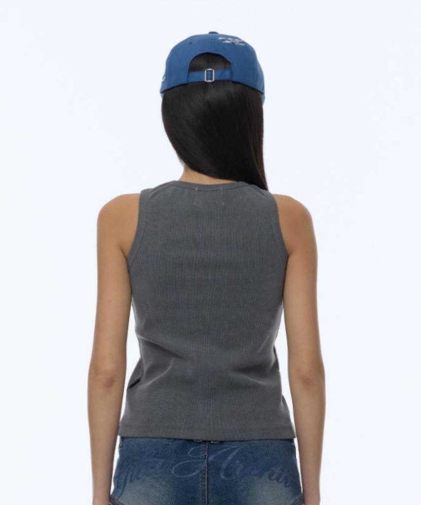 Gillaakaibeu Lettering Logo Trucker Cap_Blue