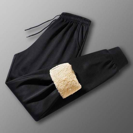 

Зимние мужские брюки Yousheng, плотный флис, эластичный пояс на шнурке, карманы для сохранения тепла, однотонные теплые спортивные рабочие брюки для путешествий M серый