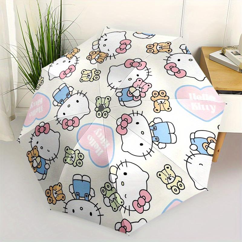 1pc Hello Kitty PatternUmbrella with Plastic Handle,Suitable for All Seasons Home Travel Outdoor UmbrellaSanlio251