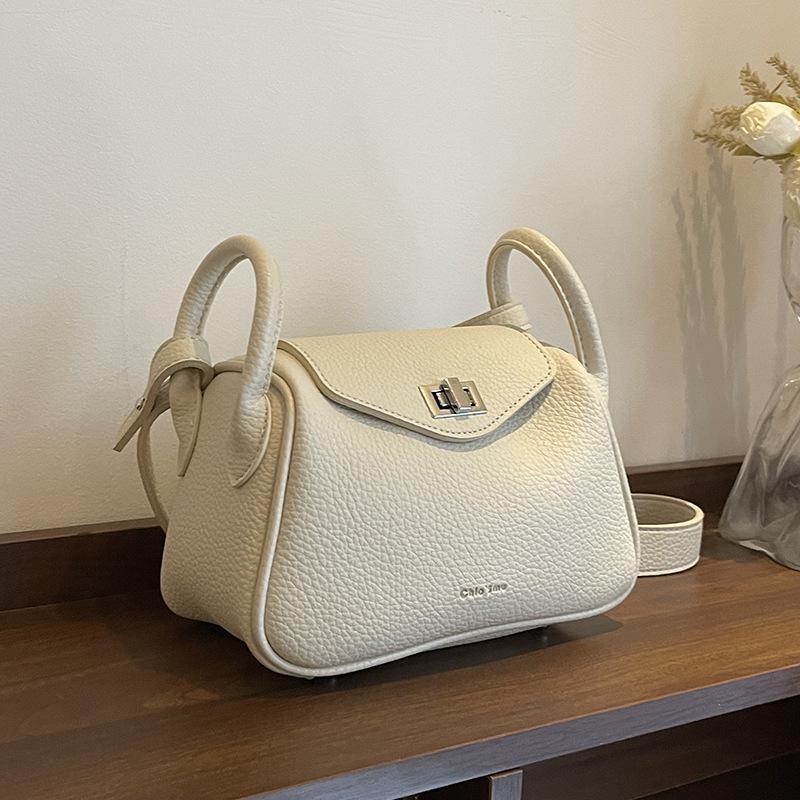 

Summer fashion women s small bag, new lychee pattern pillow bag, simple and versatile single shoulder crossbody mobile phone bag бежевый