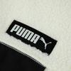 Puma FW22 Logo Zip-Up Stand Collar Faux Shearling Jacket Unisex Jackets White 539707-65