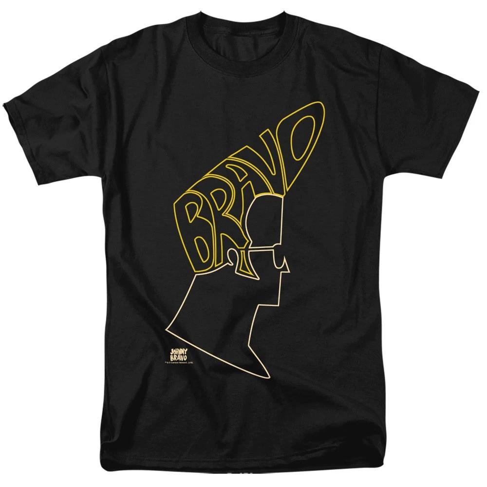 Johnny Bravo - Bravo Hair - Unisex Short Sleeve Children s T-shirt - Black 140