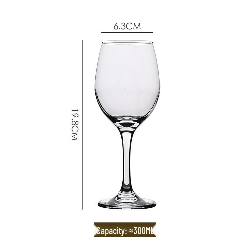 Set of 6 Tall Stem Red Wine Glasses - Elegant Light Luxury for Home Use, Champagne and Brandy Glasses, Creative Design