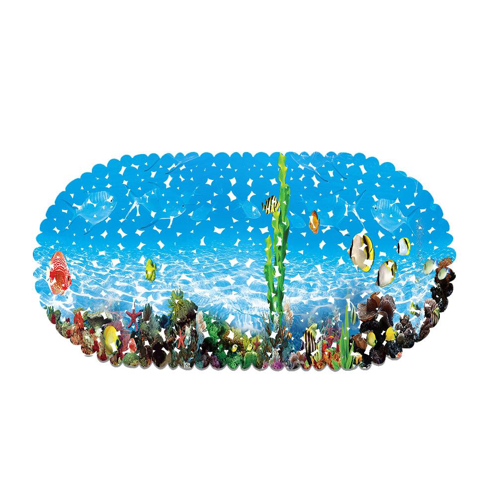 Underwater World Bathroom Mat Bath Room Floor Mat Pvc Bathtub Non-Slip Mat Waterproof Bath Foot Mat Pattern Available