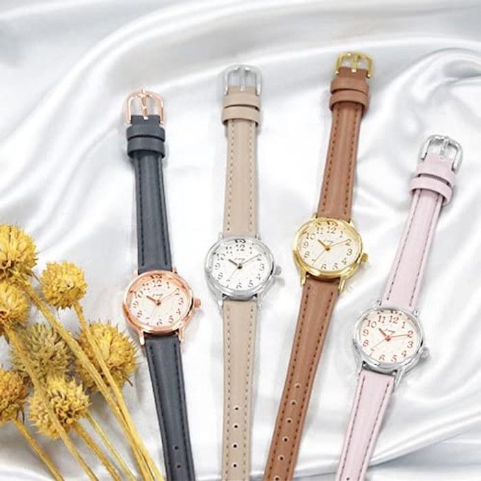 J-AXIS Watch Small Delicate Belt Watch 10 ATM Water Resistant Nickel-Free Plating Elegant Simple Easy-to-Read Business Student HL281-BE