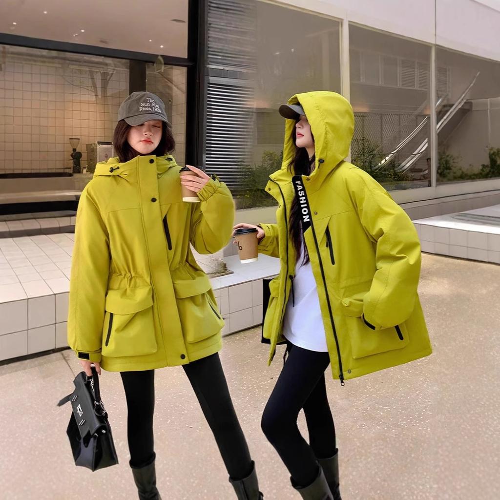 Padded clothes women's autumn and winter new loose hooded padded clothes padded jackets bread clothes loose tops coat thick