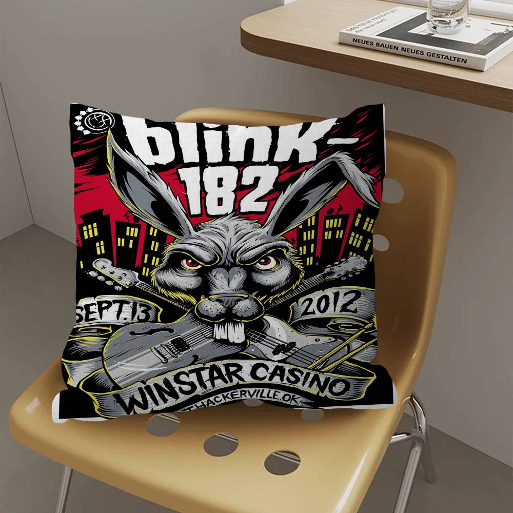 B-Blinks 182 Rock Band Cushion Cover Car Throw Pillow Case For Sofa Car Christmas Gift 40x40cm 45x45cm