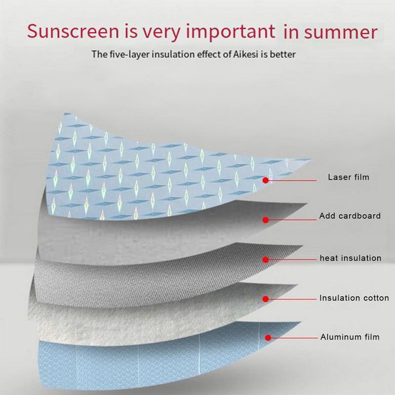 High Quality Sun Shade 130*60cm Auto Block Car Foldable Folding Front Glass Jumbo Reflective Windshield Shield