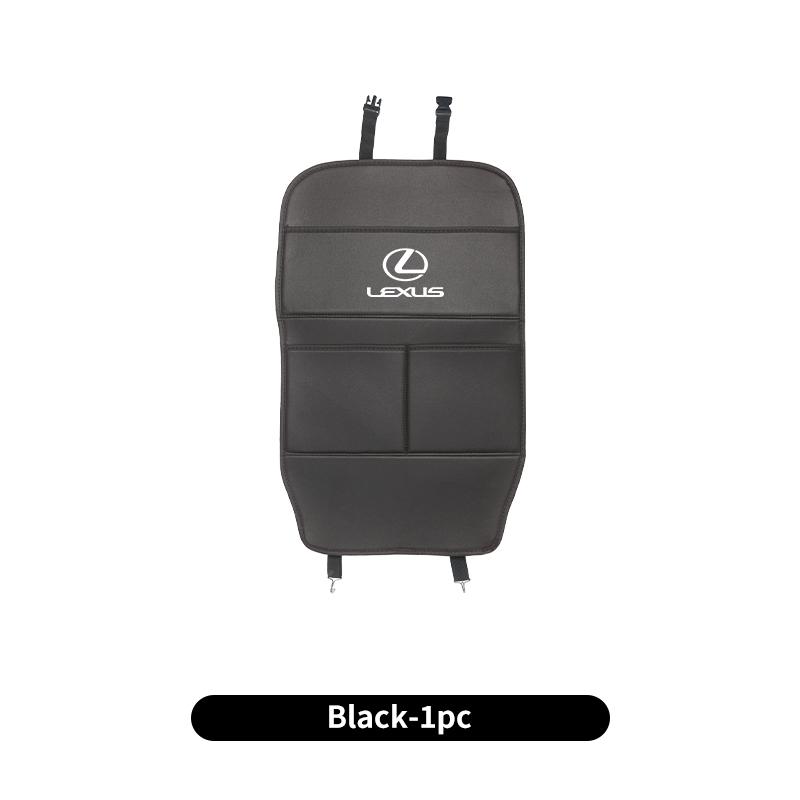 CKU5 Car Seat Back Storage Bag Leather Seat Anti-Kick Pad Accessories For Lexus CT200h ES250 ES300h IS250 IS200 GS300 GS460 GX470