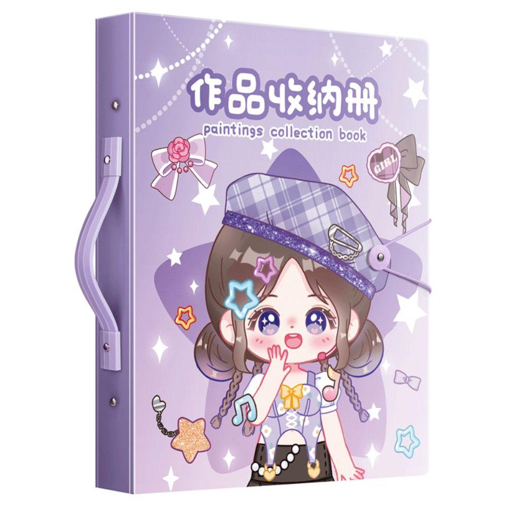 Loose-leaf File Folder Astronaut/Girl Picture Album Drawing Paper Organizer Student Gift