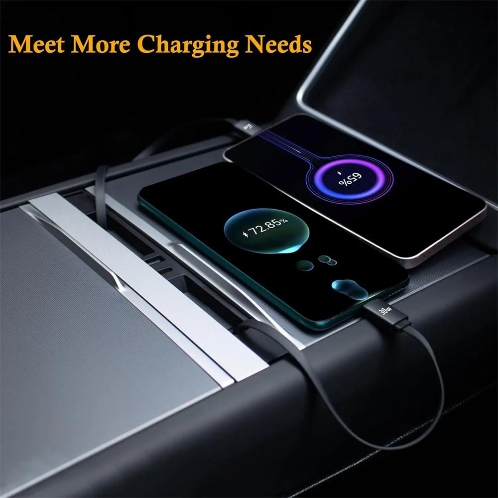 USB Hub Charger For Tesla Center Console Charging Charger Docking Station Model Y Juniper 2026-2026 & Model 3 Highland 2026-2026