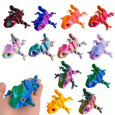 3D Printed Chameleon Articulated Flexible Animal Toy with Movable Joints Stress Relief Fidget Toy for Adults