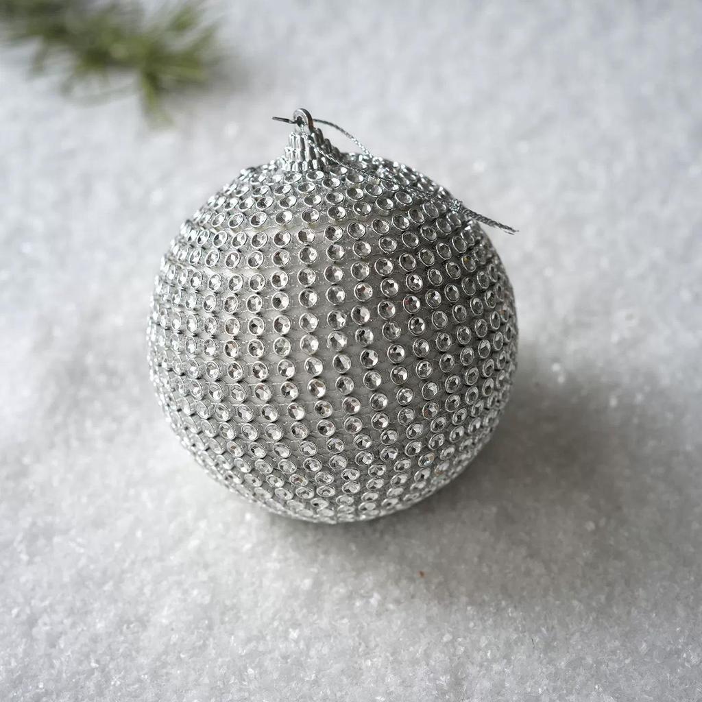 2025 Champagne Foam Christmas Tree Ornaments - 10cm and 8cm Balls, New Ins Style