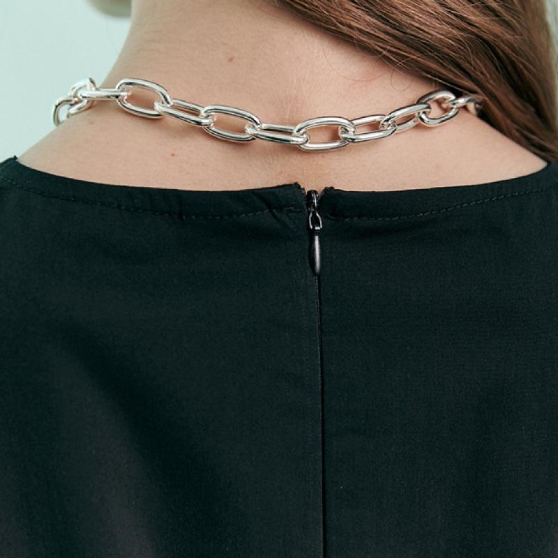 Maxza Ruffle Shirring String Loose Fit Long Dress Zc08qp501on