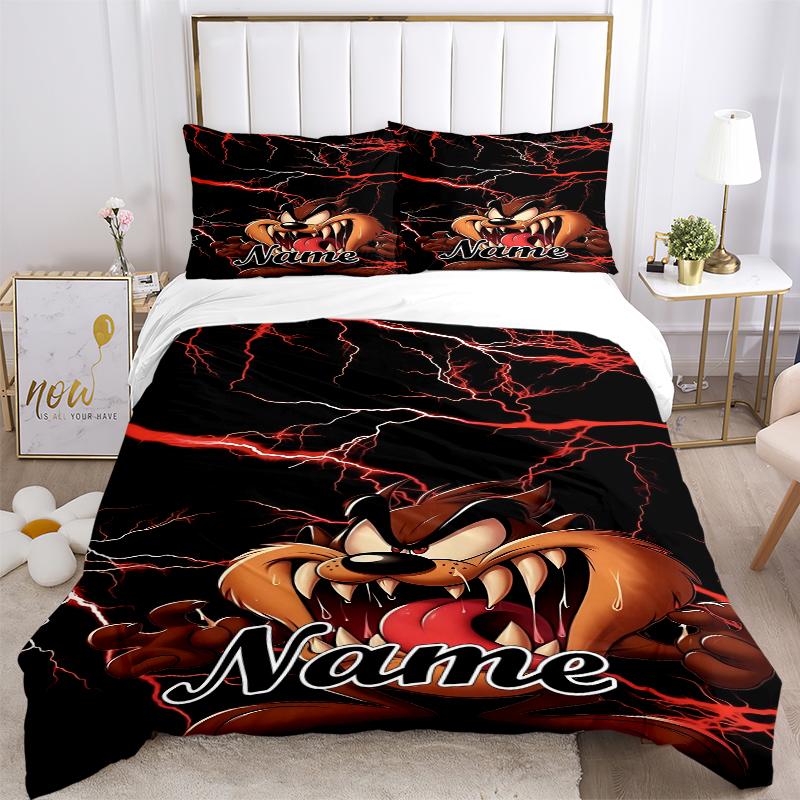 Custom Textile Thunder Cat Bedding 3 Piece Set HD Print Duvet Cover Pillowcases for Teens Adult Bedroom Decoration