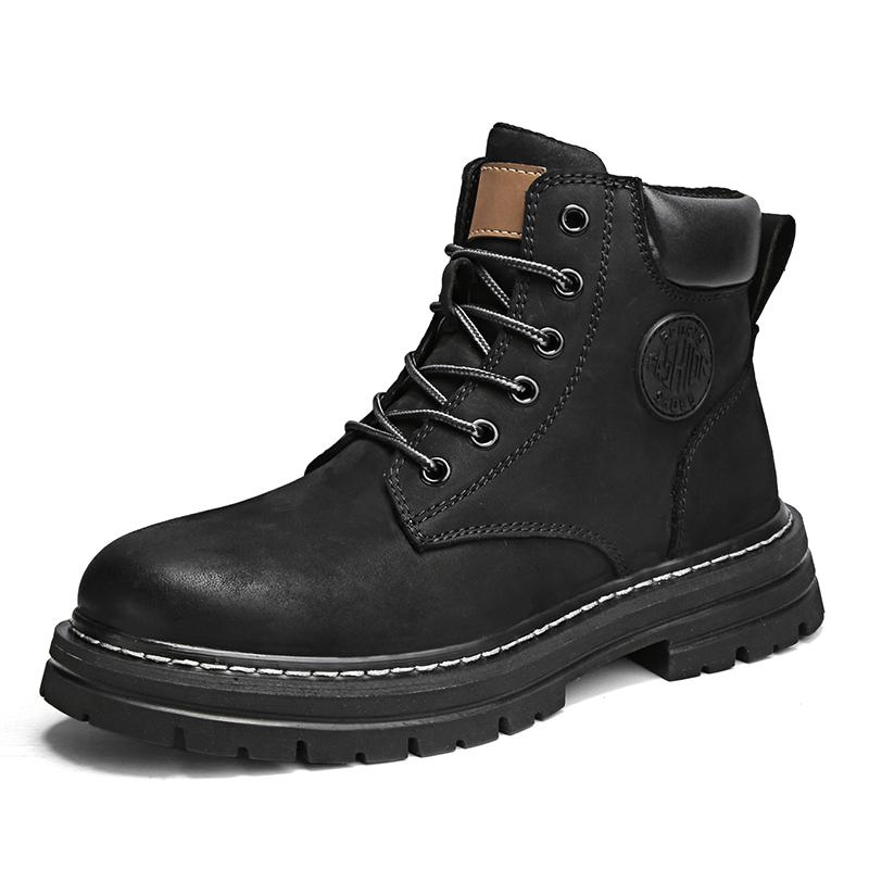 Boots Women High Top Boots High Quality Women Leather Shoes Fashion Outdoor Sneakers Men Lace Up Non-Slip Ankle Boots For Couple